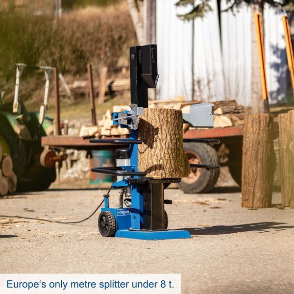 Scheppach Compact 8T Vertical Log Splitter, 3150W, 7.95t Hydraulic Force